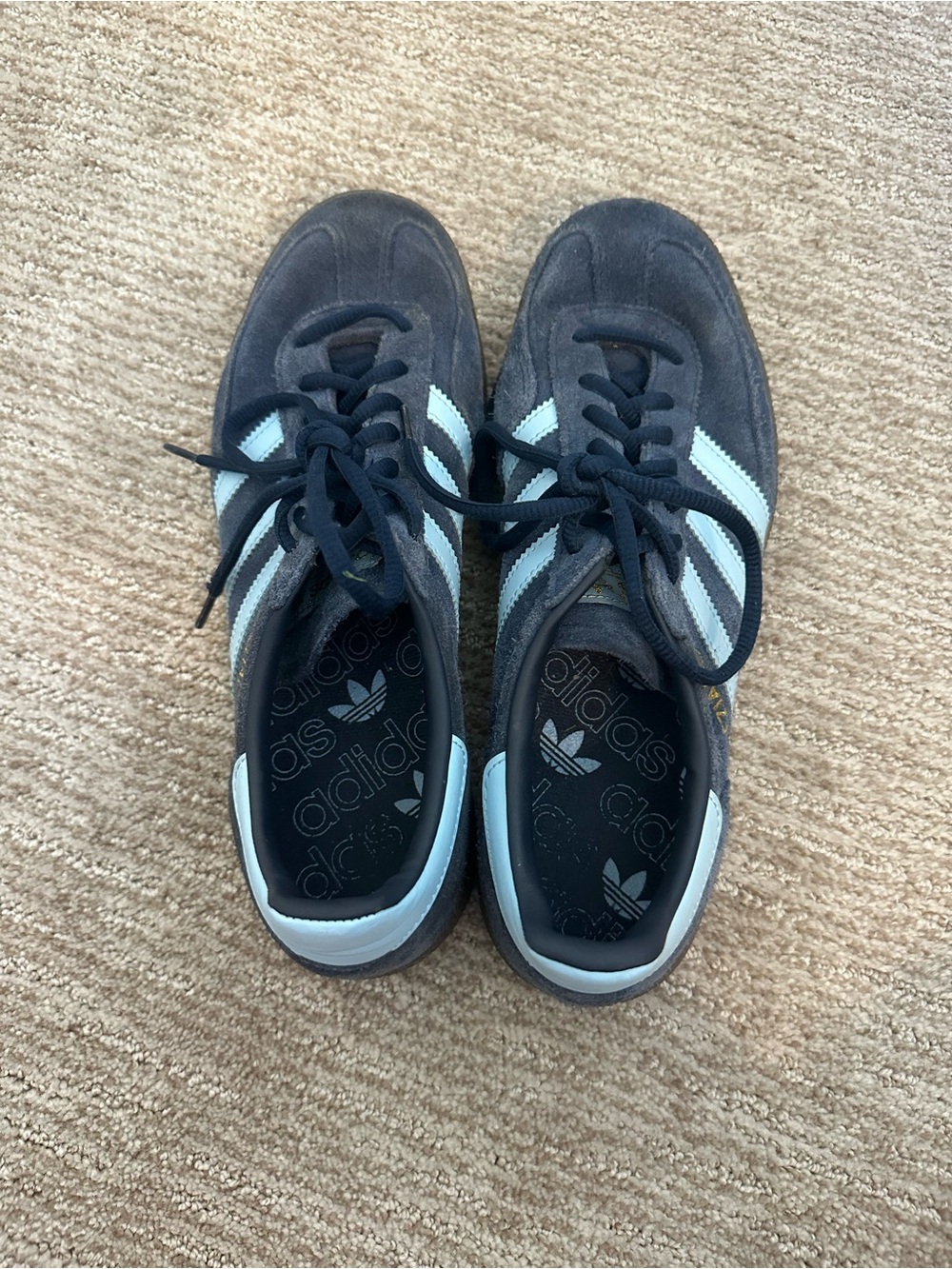 Adidas Spezial Suede Sneakers – Navy with Light Blue Stripes - Picture 3 of 5